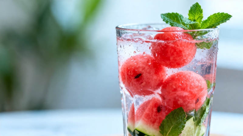西瓜薄荷冰饮 清凉一夏图片