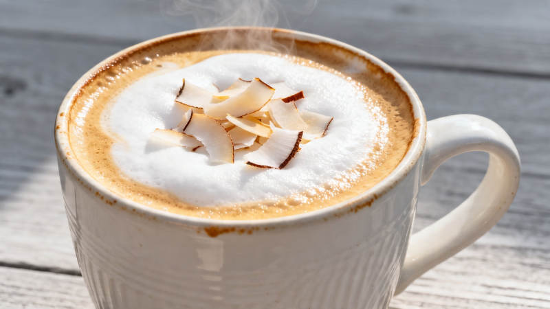 椰香拿铁 暖意融融图片