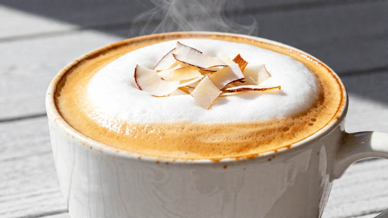 椰香拿铁 暖意融融图片