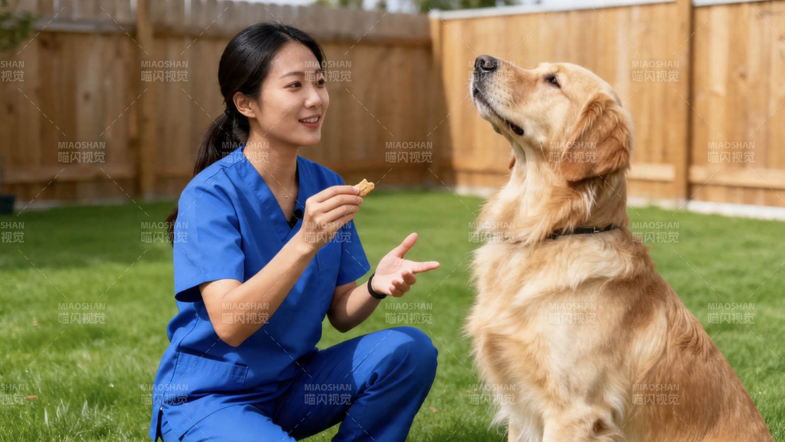 兽医训犬 零食奖励中图片