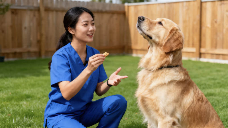 兽医训犬 零食奖励中图片