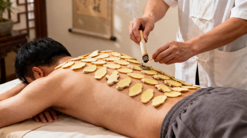 姜灸疗法 温通经络养生图片