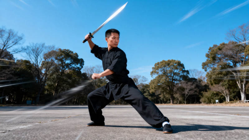 剑舞晴空 武者英姿飒爽图片