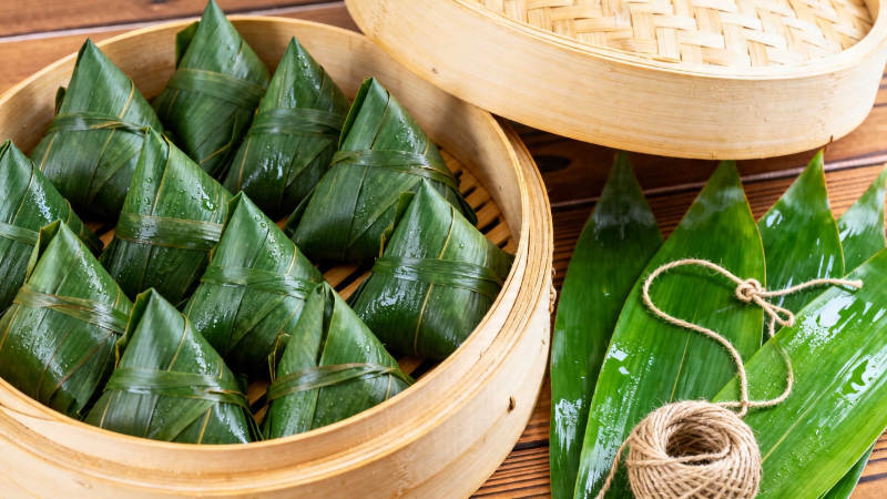 竹笼粽子 清香诱人图片