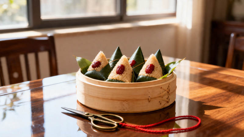 竹笼粽香 窗边暖阳伴图片