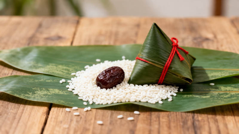 粽叶糯米红枣 端午香浓图片