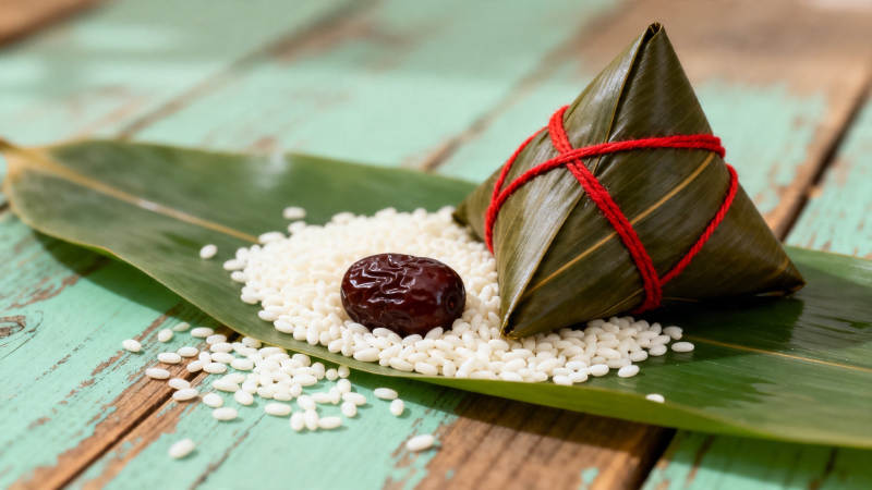 粽叶飘香 糯米红枣迎端午图片