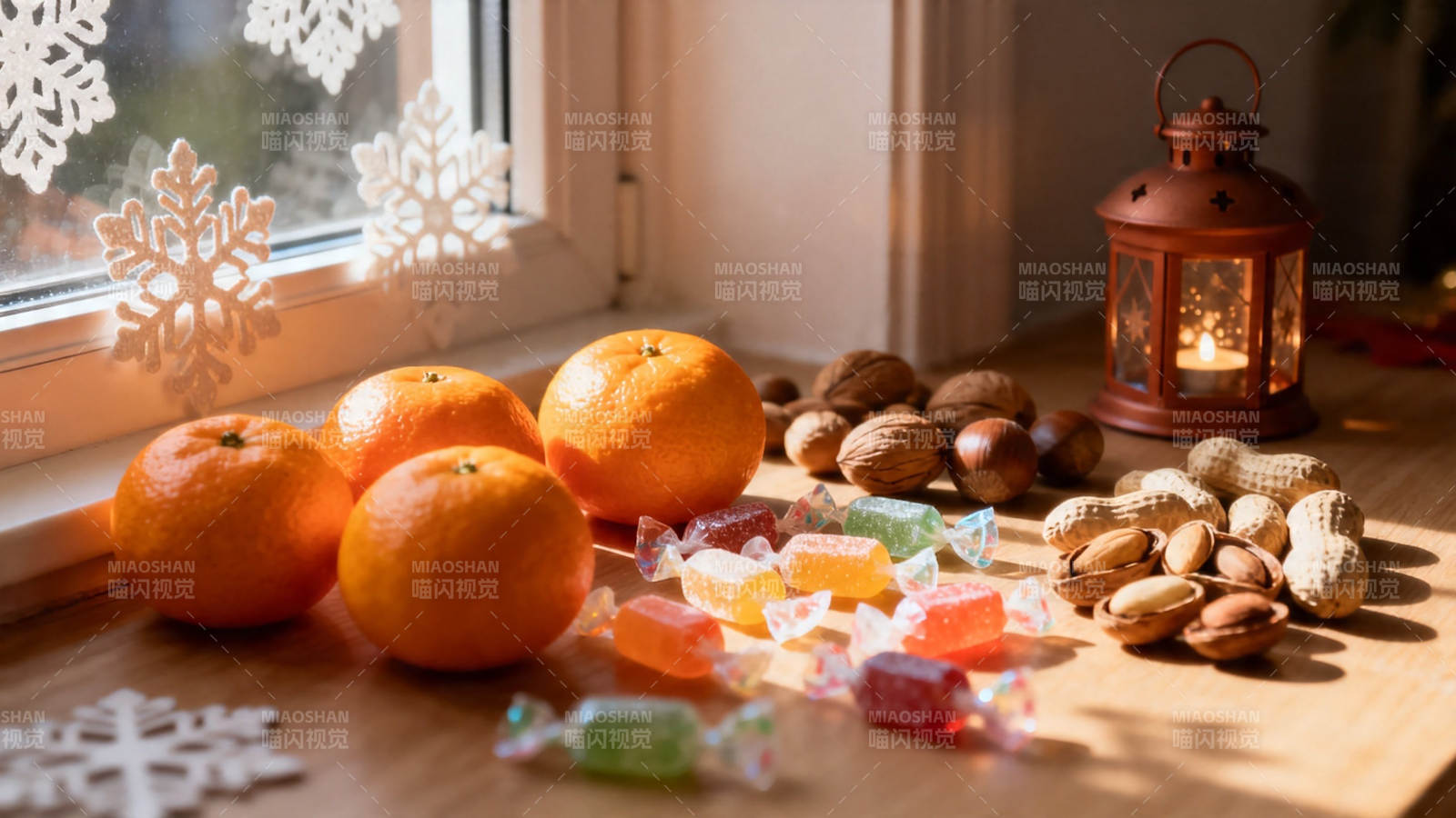 窗边暖光 橘糖坚果迎冬图片