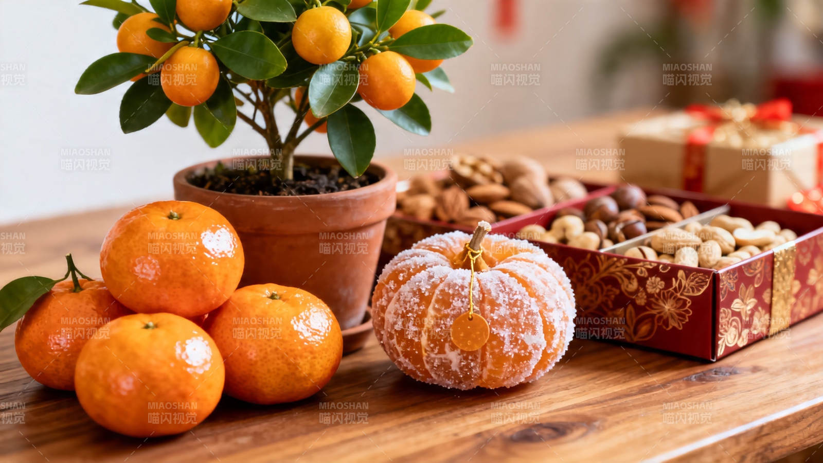 橘香迎新春 坚果贺团圆图片