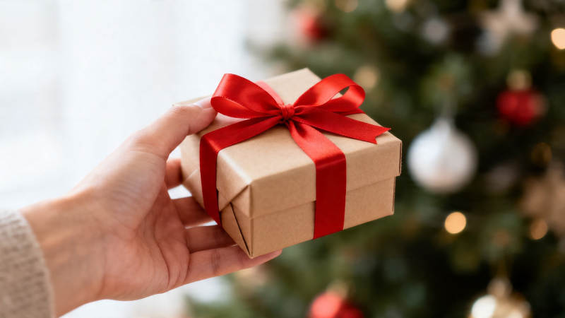 圣诞礼 红丝带暖心意图片