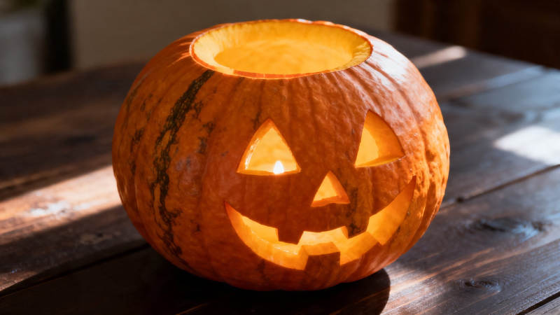 南瓜灯暖光迎万圣图片