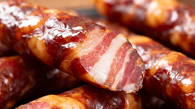 腊肉香肠 油亮诱人图片