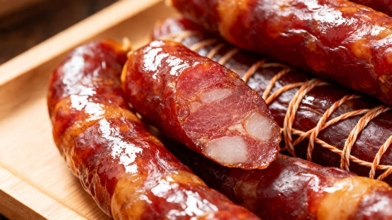 腊肠切片 油润诱人图片