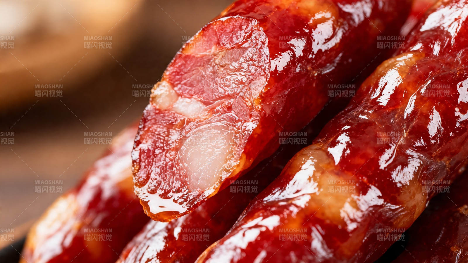 广式腊肠 油润诱人图片