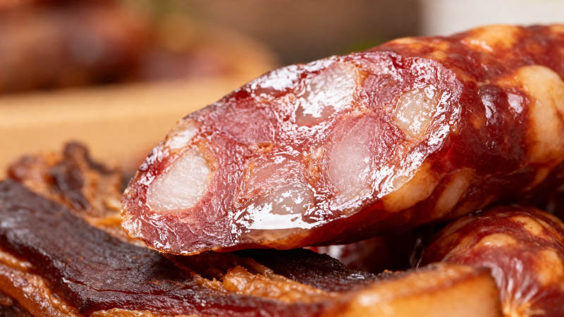 腊肠切片 油润诱人图片