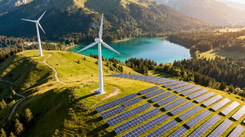 风光互补 绿能山水间图片