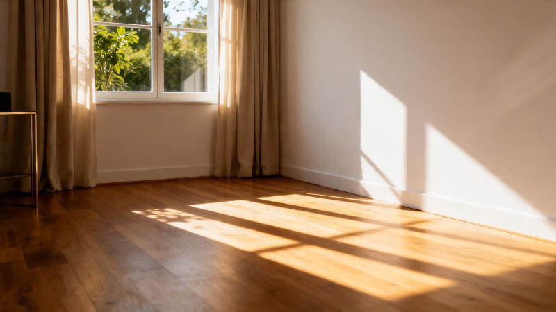 阳光洒满空房间图片