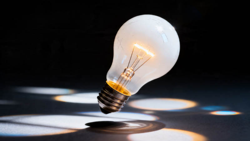 悬浮灯泡 光影梦幻图片