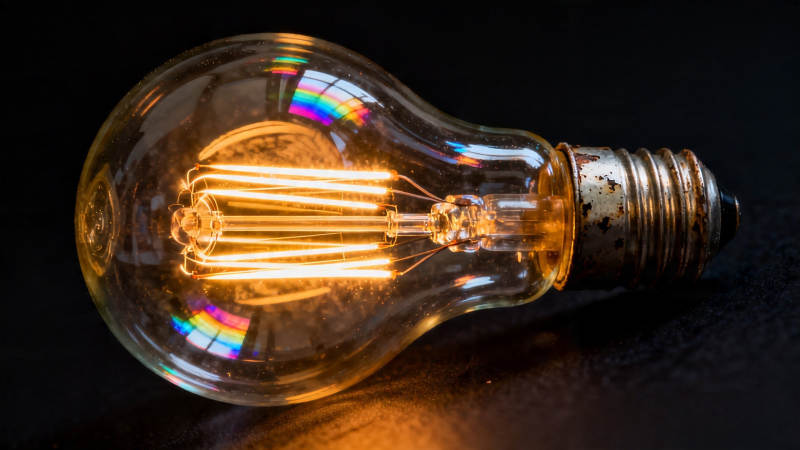 复古灯泡 温暖光芒闪耀图片