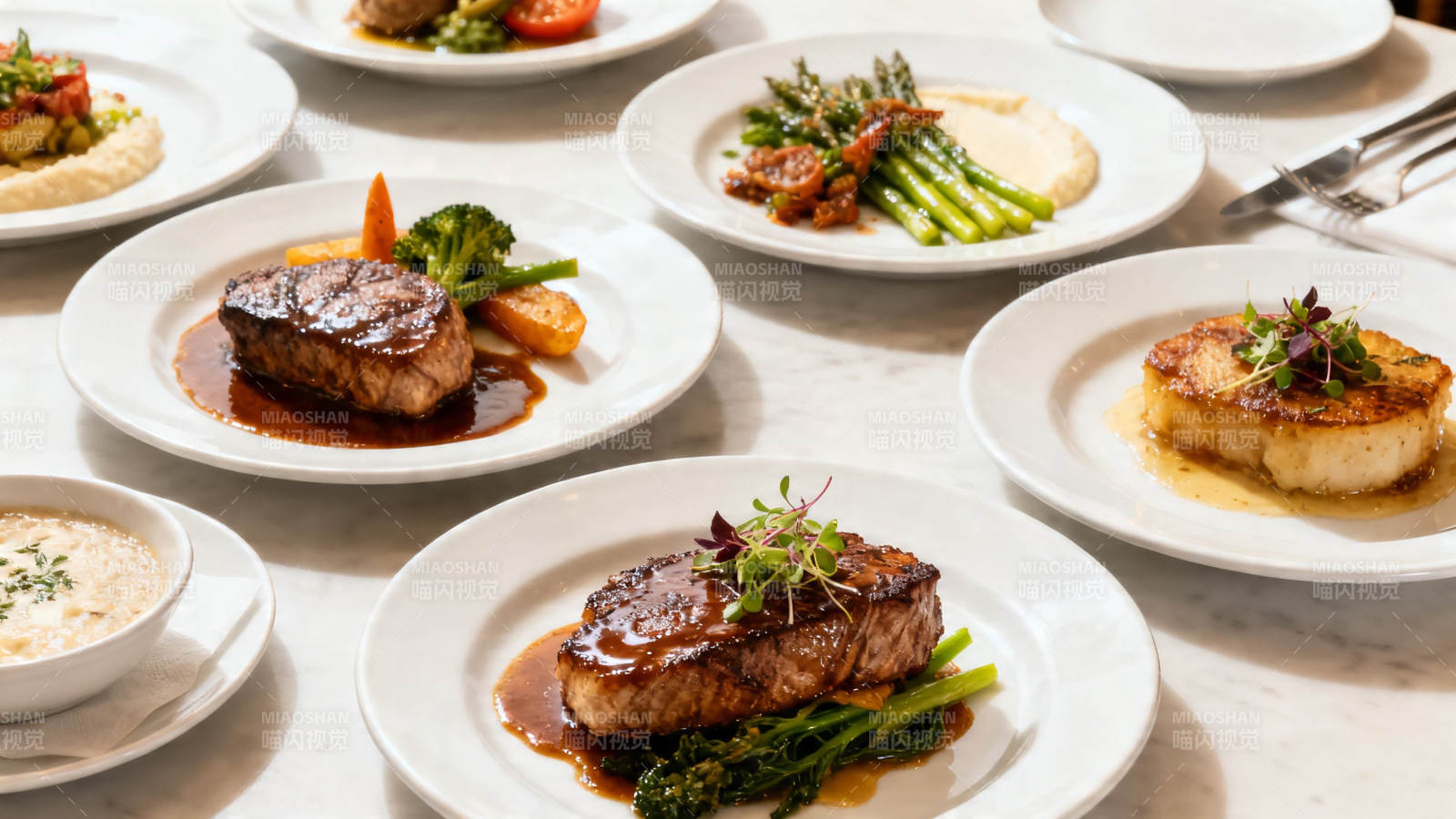 精致西餐摆盘盛宴图片