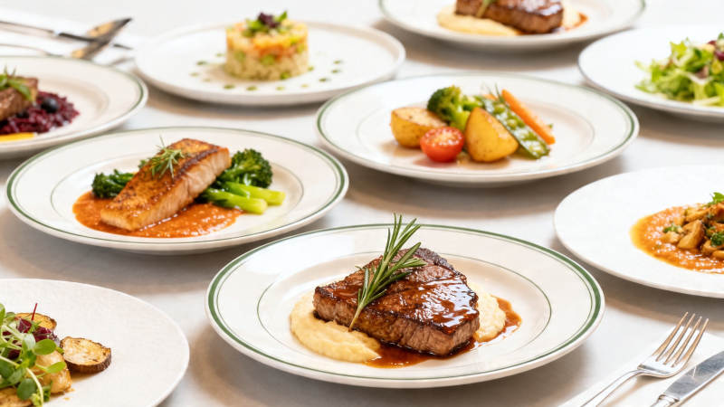 精致西餐摆盘盛宴图片