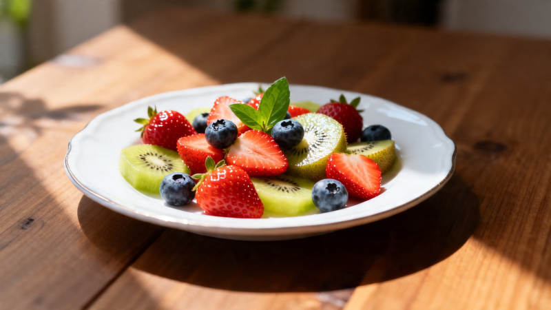 阳光果盘 草莓蓝莓猕猴桃图片