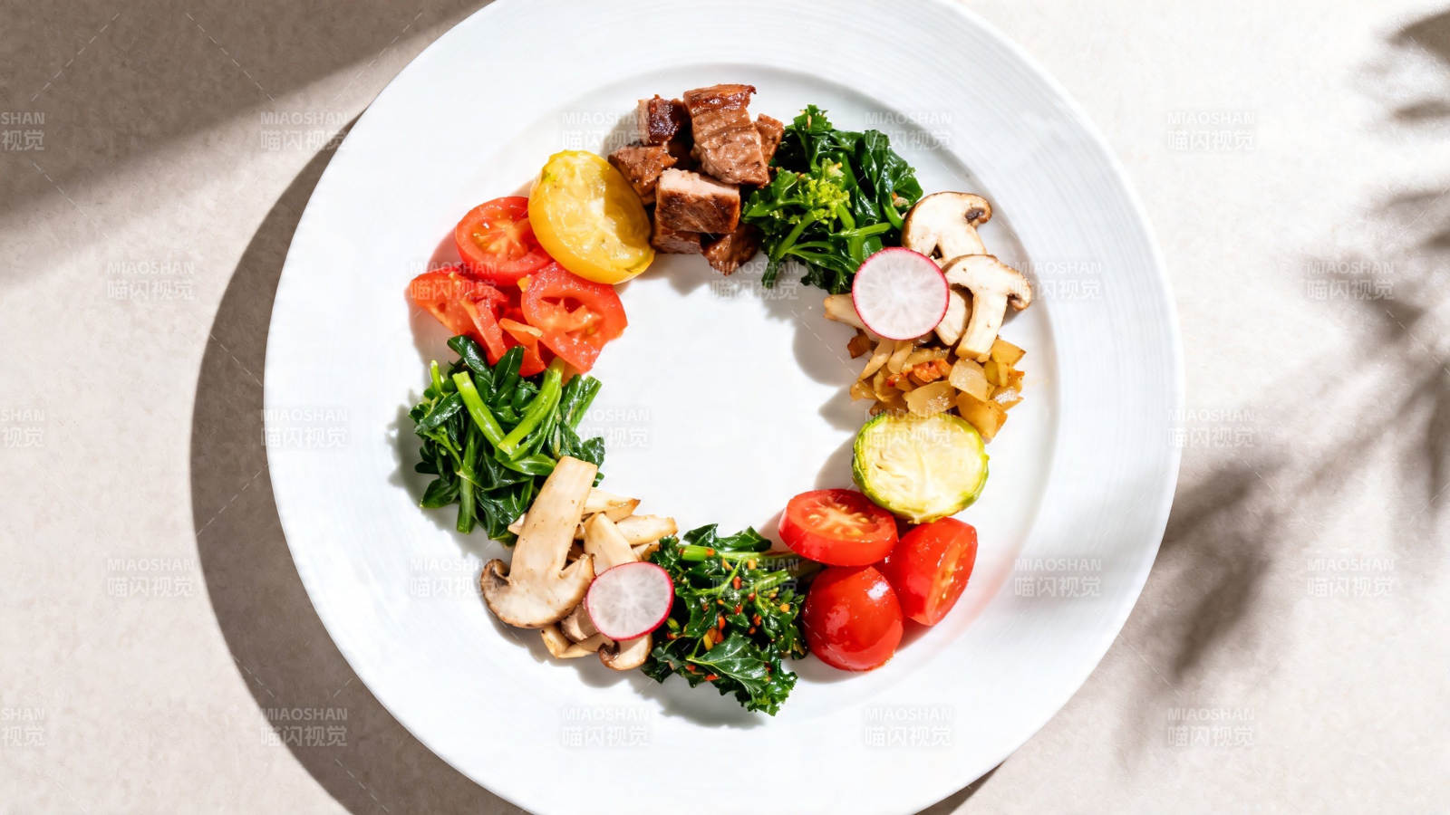 健康轻食环盘餐图片