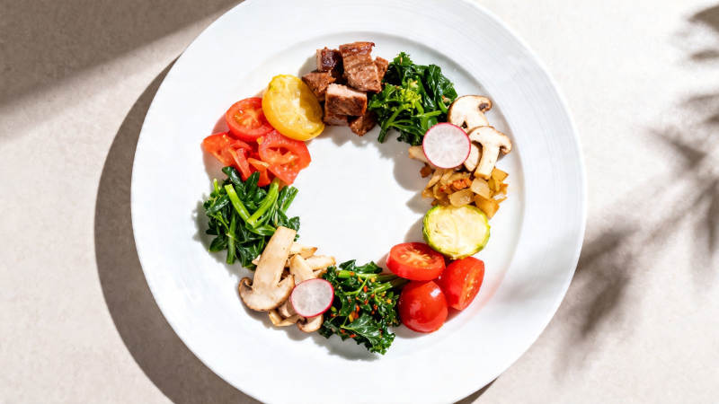 健康轻食环盘餐图片