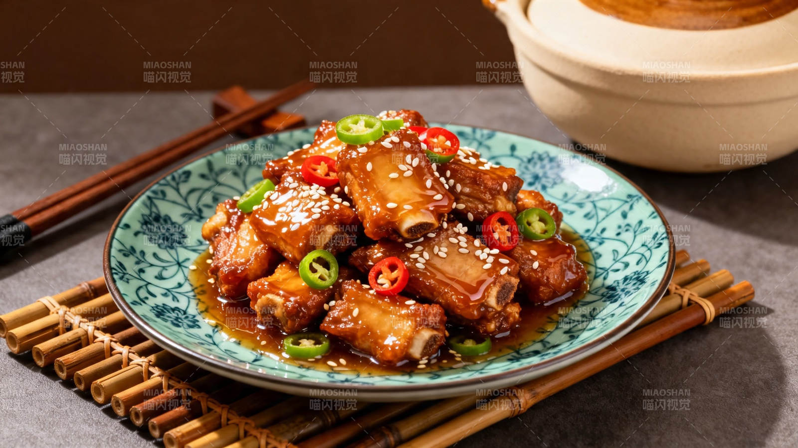 香辣排骨 色香味俱全图片