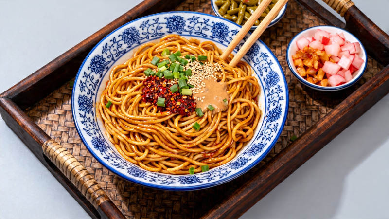 武汉热干面配小菜图片