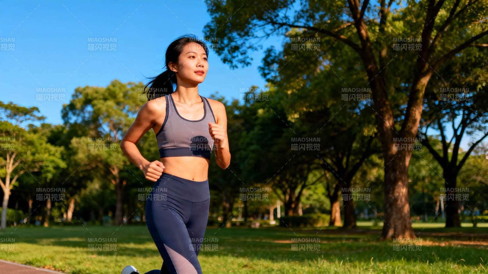 公园晨跑 活力满满图片