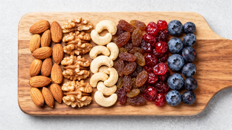 坚果果干蓝莓拼盘图片
