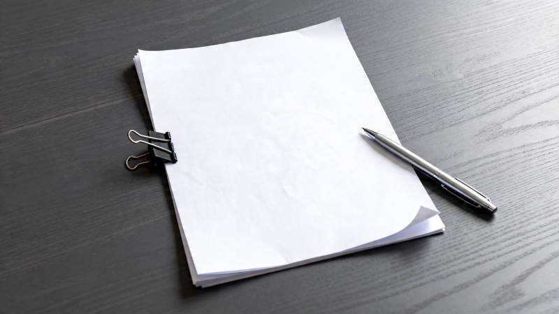 白纸笔夹 静待书写灵感图片