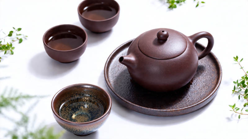 紫砂茶具静雅品茗时光图片