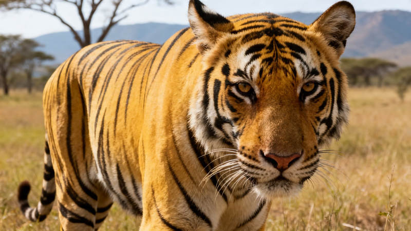 草原猛虎 目光如炬图片