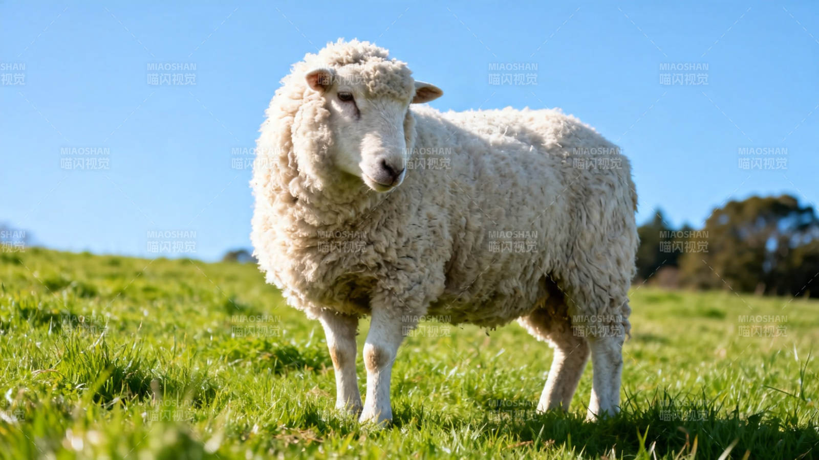 绿野白羊 晴空之下图片