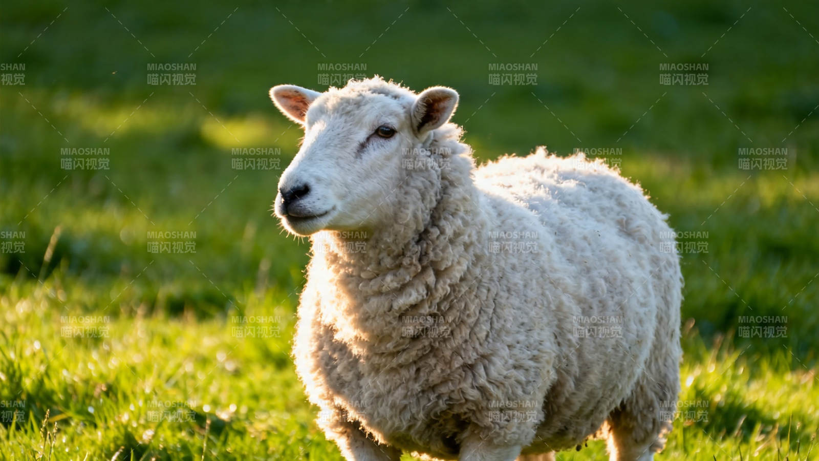 阳光下的绵羊图片