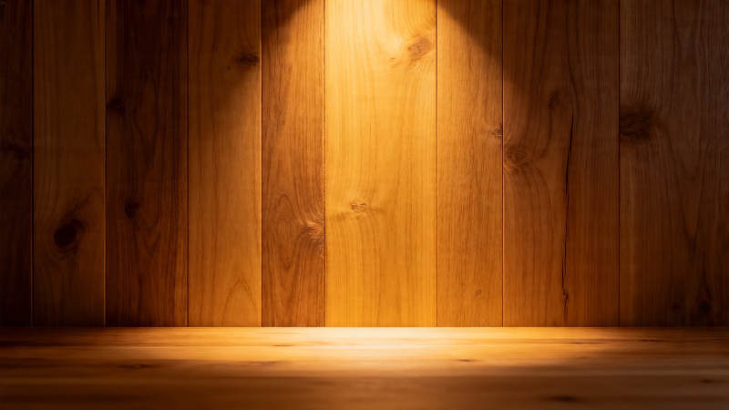 暖光木墙 静谧空间图片