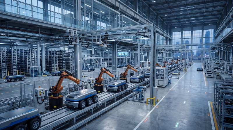 智能工厂自动化生产线图片