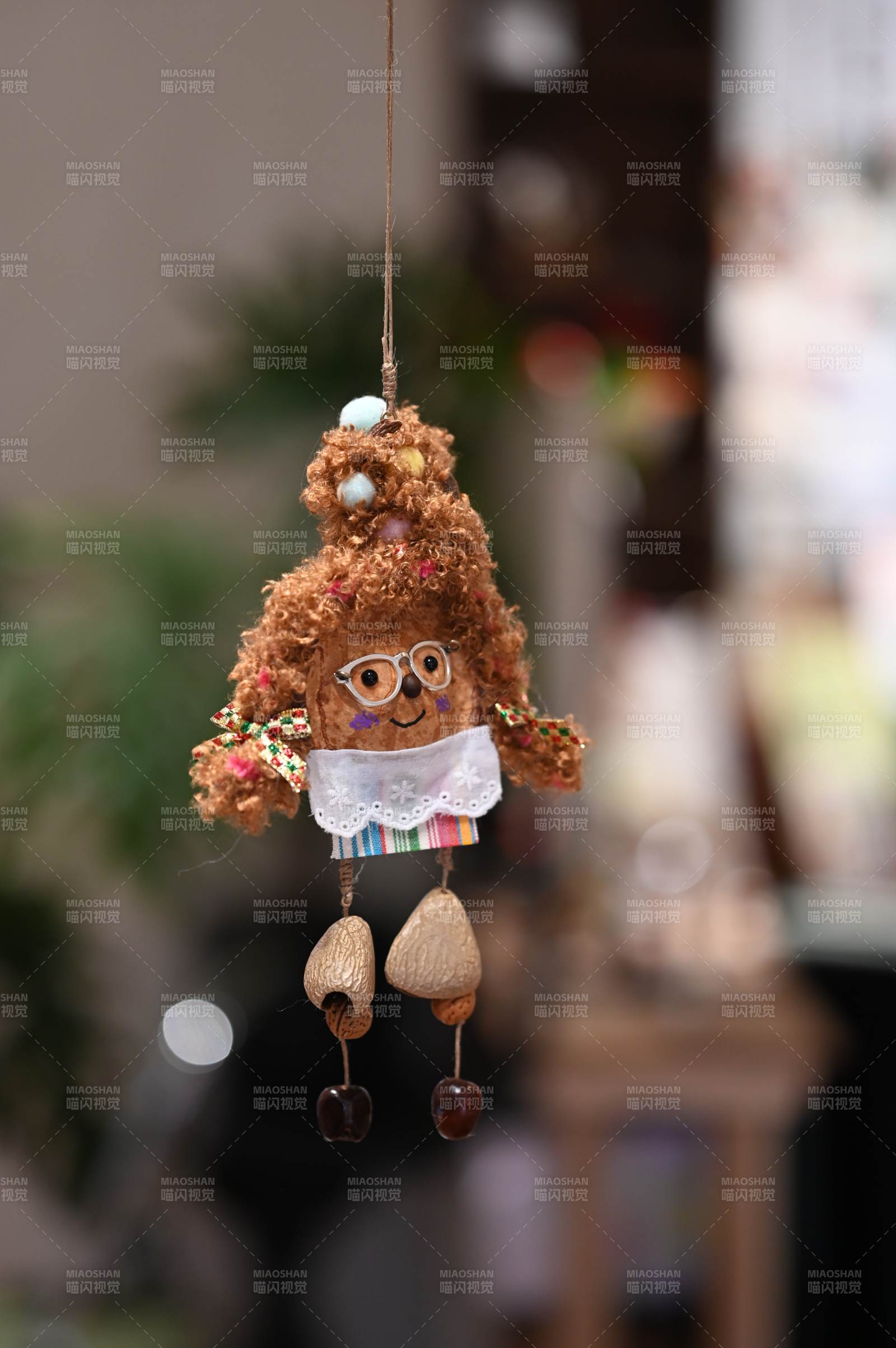 手工毛线小熊挂饰图片