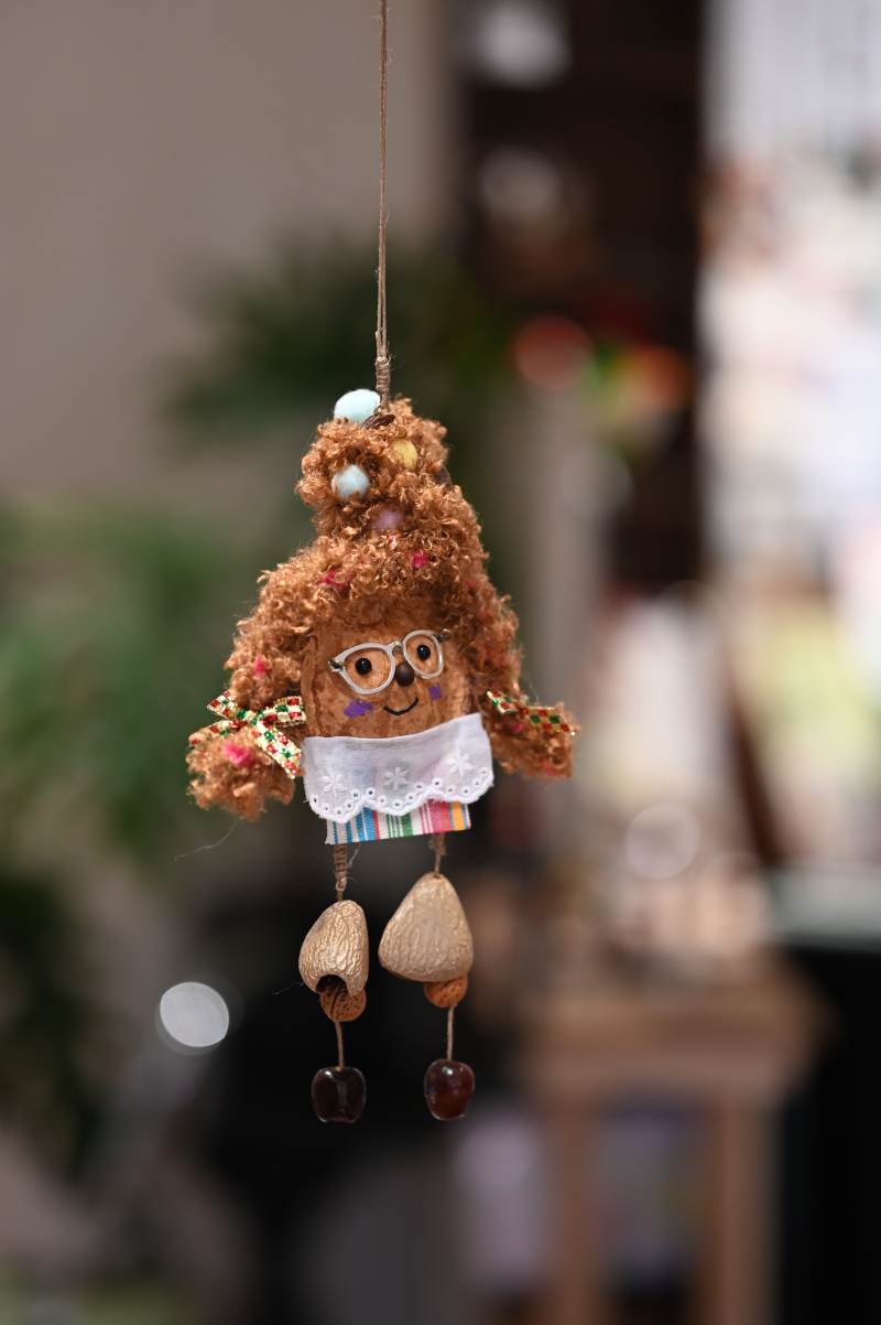 手工毛线小熊挂饰图片