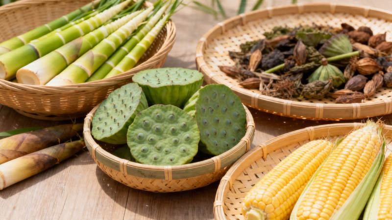 竹篮盛鲜蔬 自然好味道图片