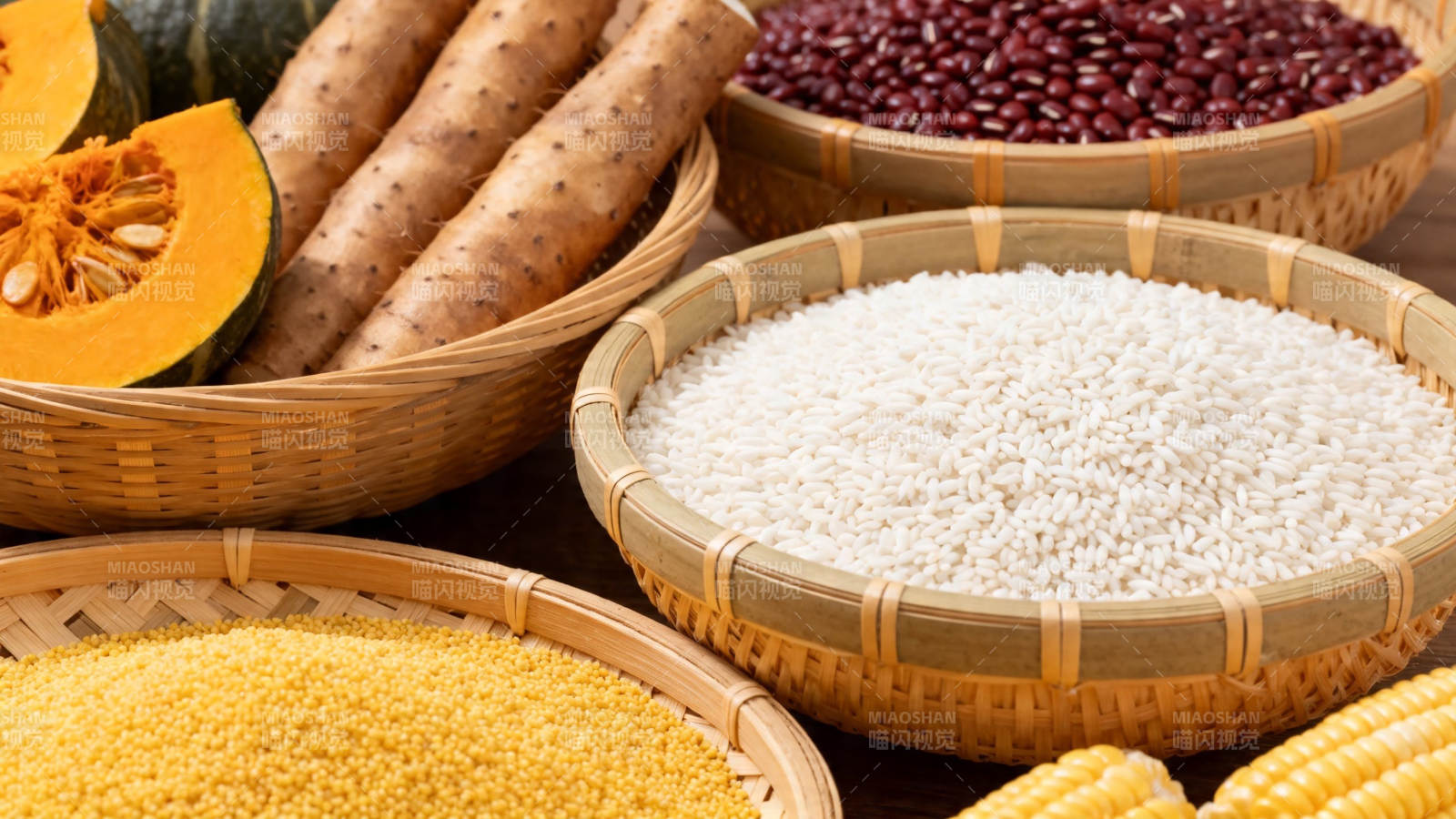 五谷丰登 粗粮养生篮图片