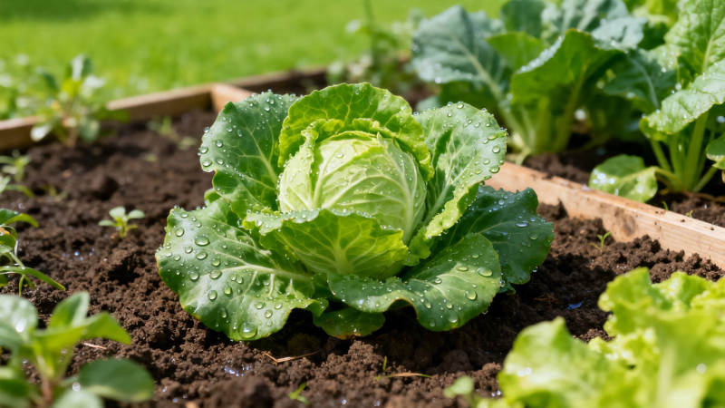 雨后菜园 青翠欲滴图片