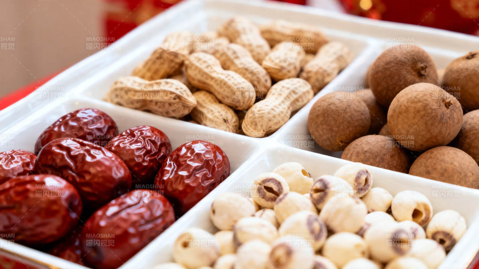 红枣花生桂圆莲子拼盘图片