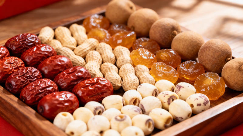 养生果盘 红枣花生桂圆莲子图片