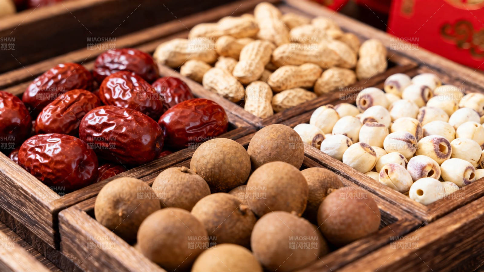 红枣花生莲子桂圆礼盒图片