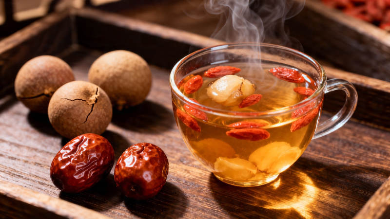 桂圆红枣枸杞养生茶图片