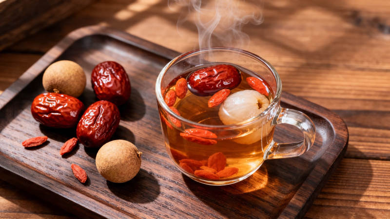 红枣枸杞桂圆茶 暖身养生图片