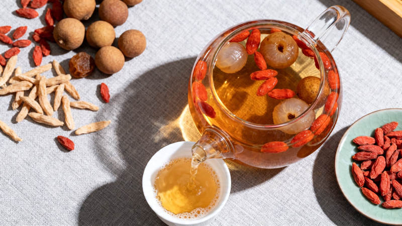 养生茶 枸杞桂圆麦冬泡饮图片